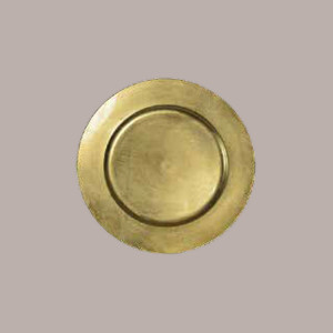 6 pz Piatto Sottopiatto Tondo Laccato Oro Dm33cm Natale Feste