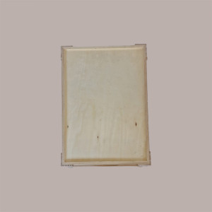 1 Pz Cassetta Legno Naturale Cesto Svasato Medio 40x30H7,5cm [348ec49b]