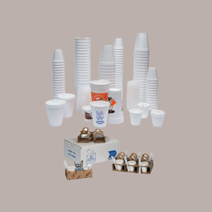 100 Pz Coperchio Piano Bicchiere Caffè Polistirolo Opaco 3oz 80 Ml