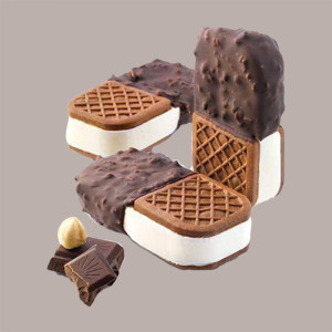 Stampo Silicone per Biscotto Gelato Mini Bon 45x45mm Break&Go