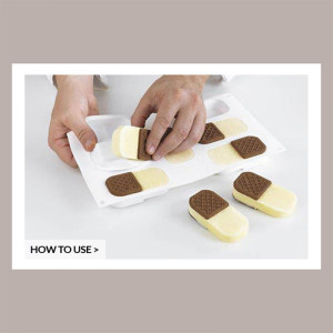 Stampo Silicone per Biscotto Gelato Mini Bon 45x45mm Break&Go [233d6d9a]