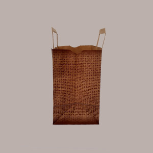 50 Pz Borse Carta Base Larga Avana Eco JUTA 28+20H29 90gr