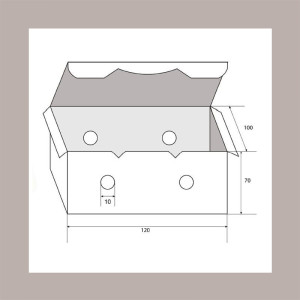 100 Porta Crocchette Piccolo Fritti Asporto Avana BIO 120x100H70