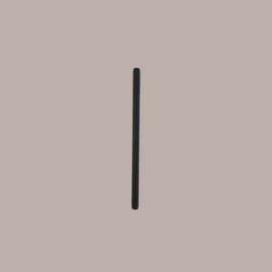 250 Pz Cannuccia Dritta PLA Bio Nera Eco Foro 8 mm H150mm