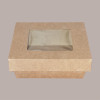 30 Box Alimenti Piccolo Asporto Carta Marrone Finestra 143x143H50 [4467a988]