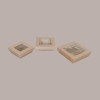 30 Box Alimenti Piccolo Asporto Carta Marrone Finestra 143x143H50 [4137ee96]