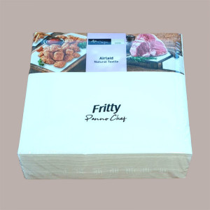 40 Pz Panno Bianco Chef per Fritti Carta a Secco Goffrata 40x40