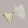 100 Pz Vassoio+Coperchio Medoro Oro Fetta Torta 160x120H85 mm [009139cd]