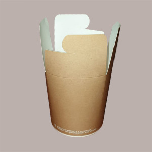 48 Pz Bicchiere Carta Contenitore Asporto Cibo da passeggio 500 Ml