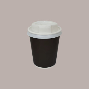 50 Pezzi Bicchiere Termico Carta Cappuccino Black Nero 9oz 270 ml