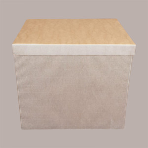 2 Pz Scatola Baule+Coperchio Carta Onda Avana 400x340H340 mm