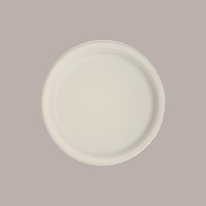 25 Pezzi Piatto Bio Eco Piano Dm26 in Carta Polpa di Cellulosa