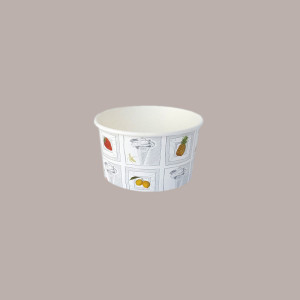 200 Pz Coppetta Gelato Dessert Carta Grande Fantasia Silver 200cc [3c82f532]
