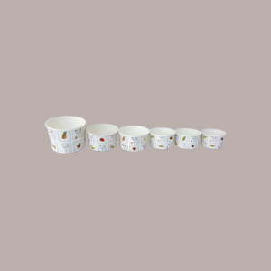 200 Pz Coppetta Gelato Dessert Carta Grande Fantasia Silver 200cc