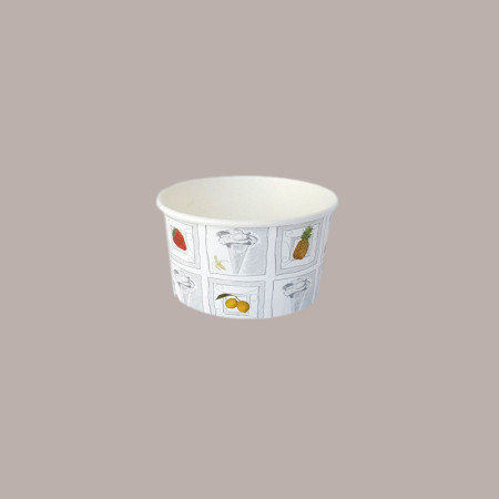 180 Pz Coppetta Gelato Dessert Carta Grande Fantasia Silver 230cc [8188a7cb]