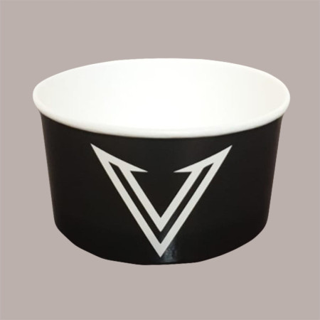 200 Pz Coppetta Gelato Carta 160cc Colore Nero Fantasia Victory [b8822d94]