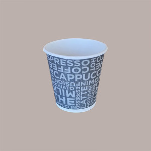 50 Pezzi Bicchiere Termico Carta Caffè 3oz Coffee Black Take Away