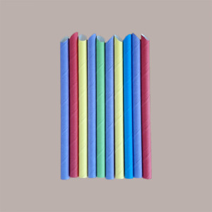 100 Pz Cannucce in Carta Incartate Bubble Tea H200 mm Dm 12mm [2b7eb630]