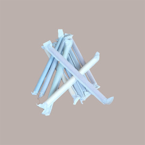 100 Pz Cannucce in Carta Incartate Bubble Tea H200 mm Dm 12mm