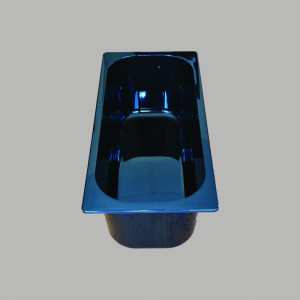 Bacinella Vaschetta per Gelato in Policarbonato Nero 360x165H120