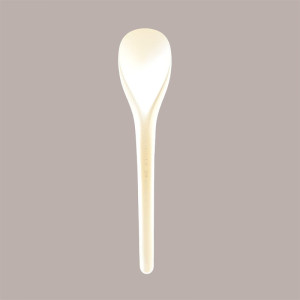 200 Pz Cucchiaino 12cm Biodegradabile PLA Beige Imbustato Carta [3c968d15]
