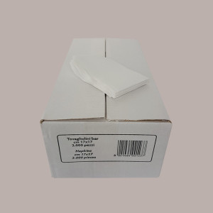 2000 Pz Tovaglioli Carta Bar Ripiegati Bianchi per Dispenser 17x17