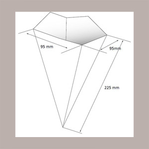 100 Pz Cono Grande Porta Fritti Carta Avana Bio Take Away H225 [421cb5b7]