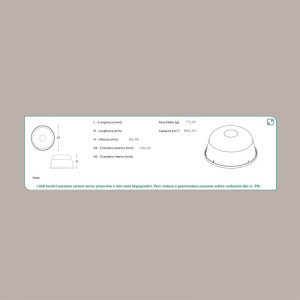 25 Pz Zuccotto 8 Porzioni Liscio con Coperchio Trasparente 750g [da927850]