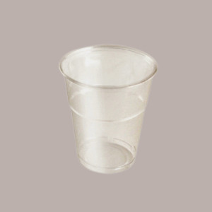 50 Pz Bicchiere PLA BIO 250cc con Coperchio Cupola con Foro