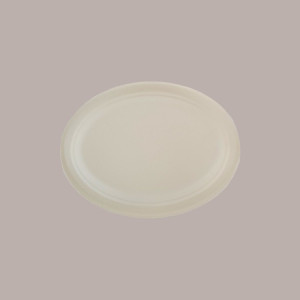 50 Pz Vassoio Piatto Ovale Bio Eco Carta Polpa Cellulosa 26x20cm [216a6d65]