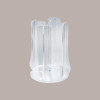 Porta Coppette Gelato Girevole a 4 file in Plexiglass Base Satinata [565e043f]