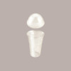 100 Pz Bicchiere Plastica PET 500cc (0,4 L alla Tacca) + Coperchio Cupola con Foro Bubble Tea [90b8bd24]