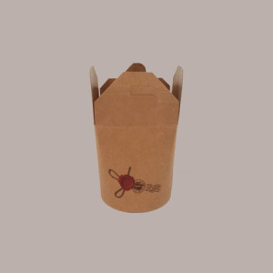 50 Pz Take Away Box Food Cup 750 cc Carta Avana Ceralacca