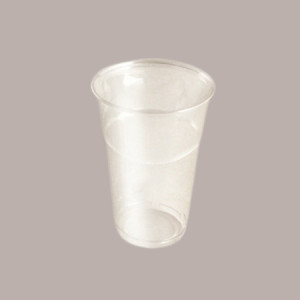 100 Pz Bicchiere Plastica PET 575cc (0,4 L alla Tacca) + Coperchio Cupola con Foro