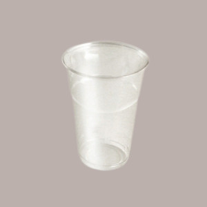 100 Bicchiere Plastica PET 650cc (0,5 L alla Tacca) + Coperchio Piatto taglio Croce