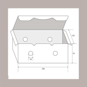 50 Pz Porta Crocchette Fritti Carta Avana Bio Compost Grande XL 200x120H70mm