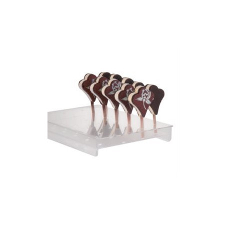 1 Pz Espositore Vetrina Orizzontale per Ghiaccioli Stecchi Gelato 24 Fori 36x25H5cm [5a30dff2]
