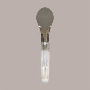 Spatola Acciaio con Manico Policarbonato Trasparente Ideale per Gelato 26cm [c320c18d]