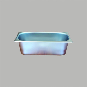 Bacinella Vaschetta Acciaio Inox Gastronomica Ideale per Gelato 360x165x120mm