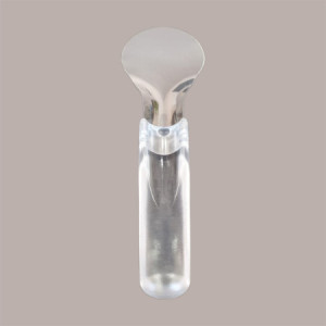 Spatola in Acciaio con Manico Ergonomico Trasparente Satinato Ideale per Gelato 26cm [321302ea]