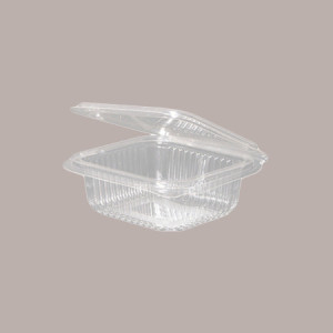 50 Pz Vaschetta con coperchio Rettangolare Alimenti Bio PLA 250cc [278f3bab]