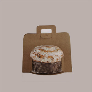20 Pz Scatola Astuccio Carta Marrone Economica Strip per Panettone Alto da 750g/1000g 220x155H235mm