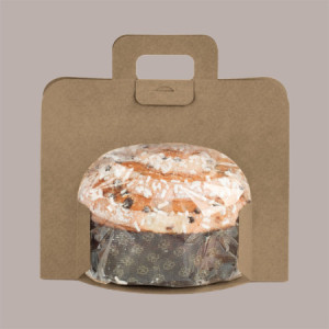 20 Pz Scatola Astuccio in Cartoncino Marrone Strip per Colomba Panettone da 750g 265x190H215mm [1c7ead44]