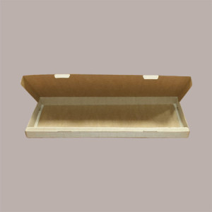 10 Pz Scatola Cartoncino Liscio Avana Porta Salmone Trancio 700x250H40mm