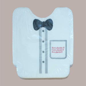 100 Pz Bavaglio BIG Monouso Bianco Grafica Papillon Tessuto Tnt 43x46cm [bf819f3a]