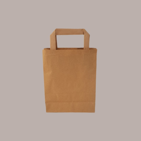 50 Pz Borsa Shoppers Carta Avana Eco 100 gr Manico Pattina 18+8x22cm [d8ee1a27]