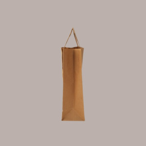 50 Pz Borsa Shoppers Carta Avana Eco 100 gr Manico Pattina 18+8x22cm