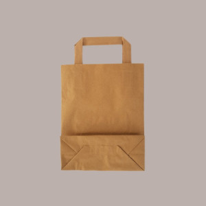 50 Pz Borsa Shoppers Carta Avana Eco 100 gr Manico Pattina 18+8x22cm [f1424754]