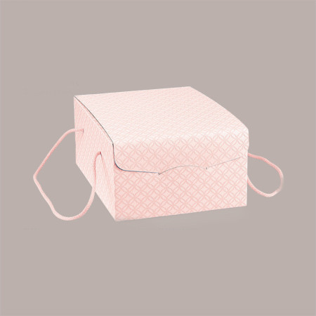 5 Pz Scatola per Confezioni Regalo Porta Colomba di Pasqua 750g in Carta Rosa Segreto con Cordini 225x295H130mm [6fdb0cef]