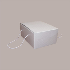 5 Pz Scatola per Confezioni Regalo Porta Colomba di Pasqua1000g in Carta Rosa Segreto con Cordini 235x335H140mm [cf55d335]